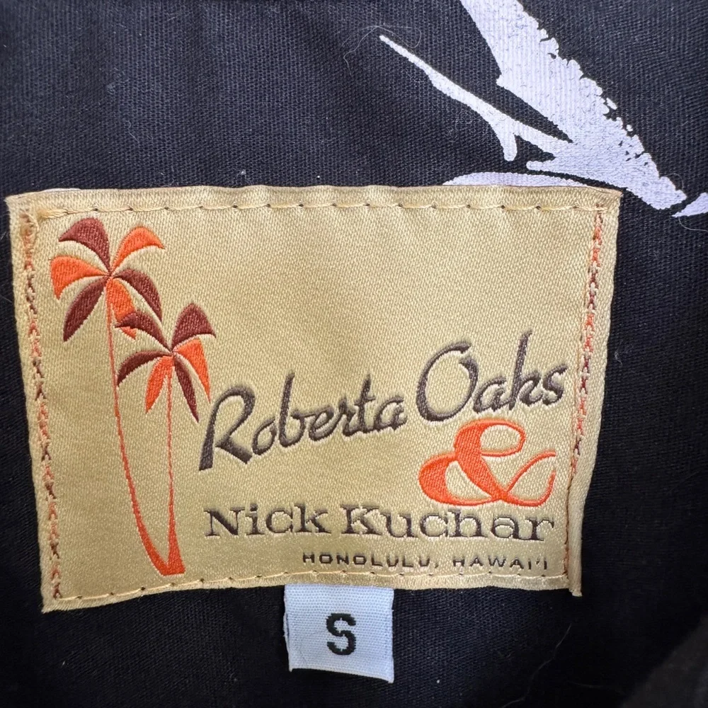 Roberta Bridal Black and White Bird Pattern Casual Shirt - Picture 3 of 3